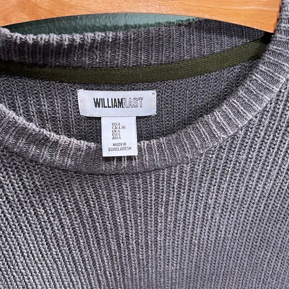William Rast Men's Gray Ribbed Crewneck Sweater Size Large - Picture 6 of 8